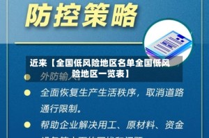 近来【全国低风险地区名单全国低风险地区一览表】