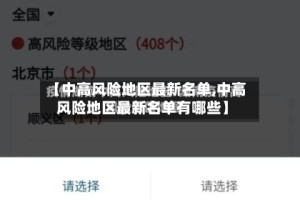 【中高风险地区最新名单,中高风险地区最新名单有哪些】