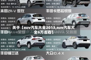 关于【suv汽车大全2013,suv汽车大全6万左右】