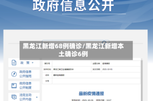 黑龙江新增68例确诊/黑龙江新增本土确诊6例