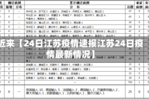 近来【24日江苏疫情速报江苏24日疫情最新情况】