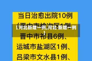 【河北新增一例,河北 新增一例】