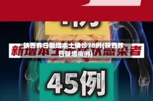 陕西昨日新增本土确诊78例(陕西昨日新增病例)