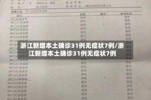 浙江新增本土确诊31例无症状7例/浙江新增本土确诊31例无症状7例