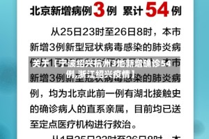 关于【宁波绍兴杭州3地新增确诊54例,浙江绍兴疫情】