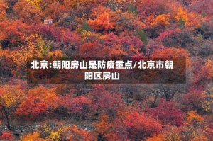 北京:朝阳房山是防疫重点/北京市朝阳区房山
