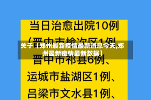 关于【郑州最新疫情最新消息今天,郑州最新疫情最新数据】