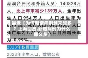 最近【为何新增病例越来越多？上海回应,新增病例为什么那么多】