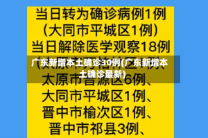 广东新增本土确诊30例(广东新增本土确诊最新)