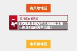 近来【沈阳三地调为中风险地区沈阳新增3地升为中风险】