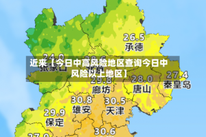 近来【今日中高风险地区查询今日中风险以上地区】