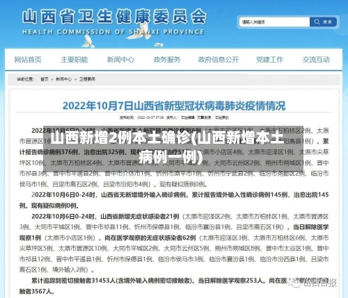 山西新增2例本土确诊(山西新增本土病例一例)-第1张图片