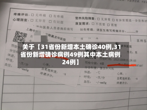 关于【31省份新增本土确诊40例,31省份新增确诊病例49例其中本土病例24例】-第1张图片