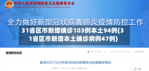 31省区市新增确诊103例本土94例(31省区市新增本土确诊病例47例)-第1张图片