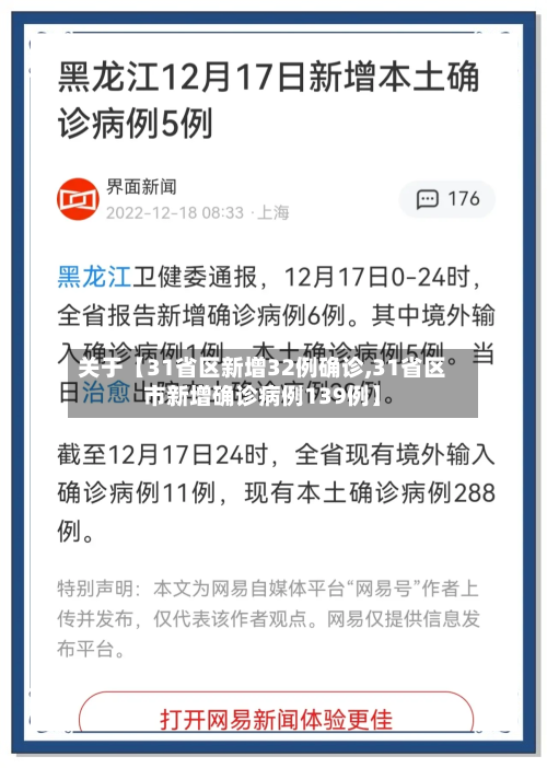 关于【31省区新增32例确诊,31省区市新增确诊病例139例】-第1张图片