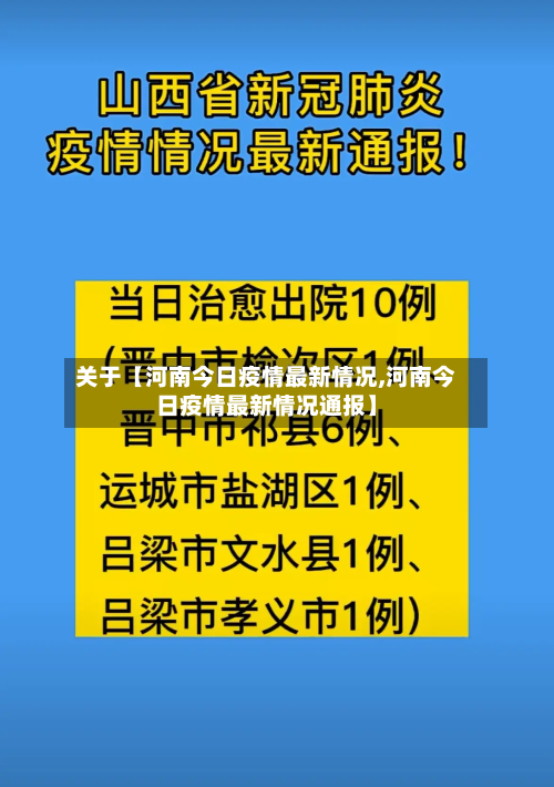 关于【河南今日疫情最新情况,河南今日疫情最新情况通报】-第1张图片