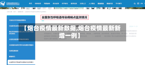 【烟台疫情最新数据,烟台疫情最新新增一例】-第1张图片