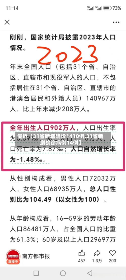 最近【31省新增确诊1410例,31省新增确诊病例14例】-第1张图片