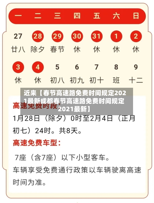 近来【春节高速路免费时间规定2021最新成都春节高速路免费时间规定2021最新】-第2张图片