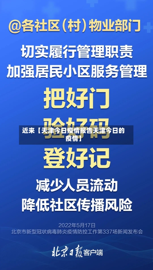 近来【天津今日疫情报告天津今日的疫情】-第1张图片