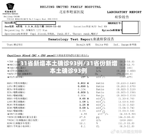 31省新增本土确诊93例/31省份新增本土确诊93例-第1张图片