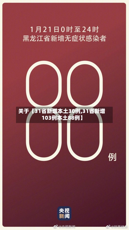 关于【31省新增本土30例,31省新增103例本土88例】-第1张图片