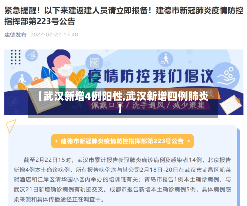【武汉新增4例阳性,武汉新增四例肺炎】-第2张图片