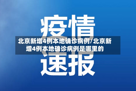 北京新增4例本地确诊病例/北京新增4例本地确诊病例是哪里的-第1张图片