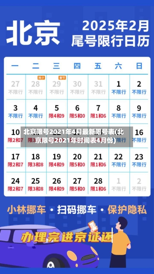 北京限号2021年4月最新限号表(北京限号2021年时间表4月份)-第1张图片