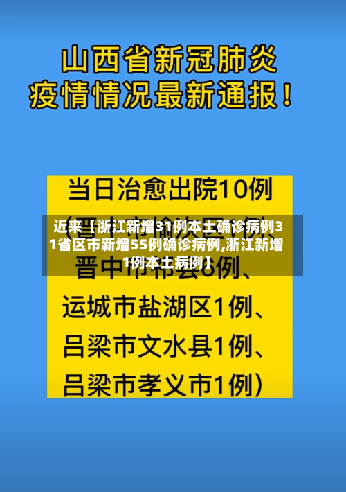 近来【浙江新增31例本土确诊病例31省区市新增55例确诊病例,浙江新增1例本土病例】-第1张图片